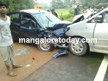 Mangaluru:Two seriously injured in a head on collision of cars at Pavanje, near Suratkal